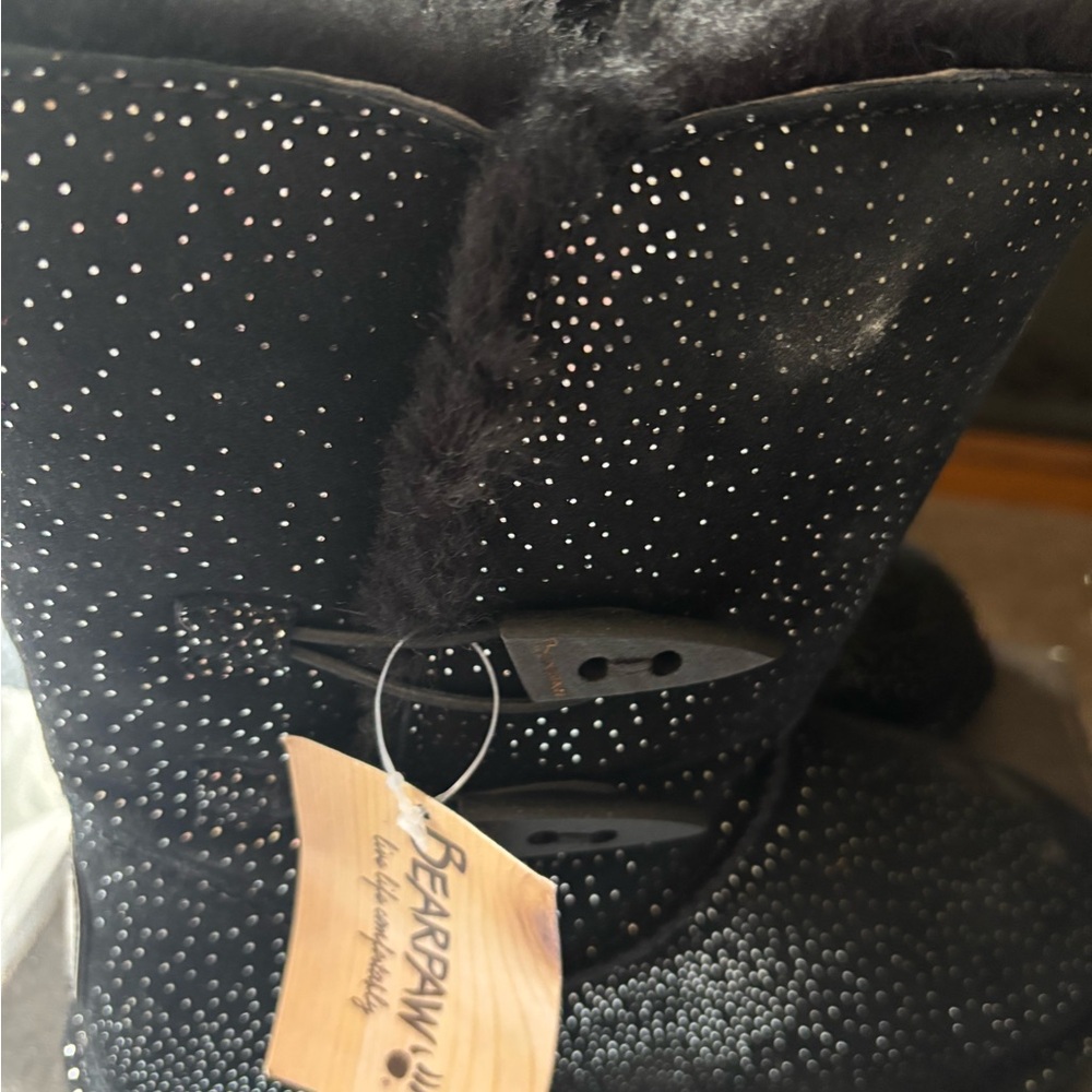 BearPaw Black Sparkle Boots